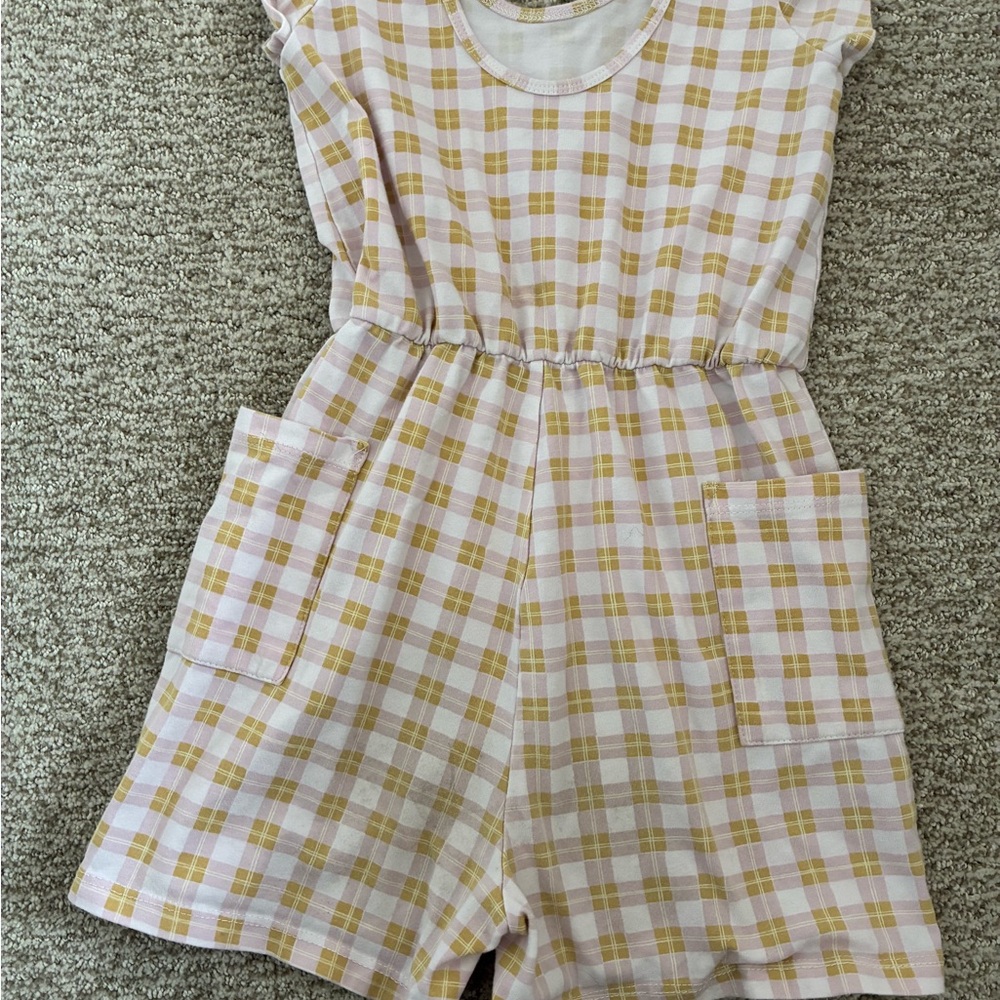 Plaid Kids One Piece Romper